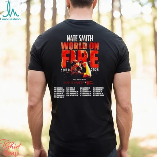 Nate Smith World On Fire Tour 2024 Shirt Fan Concert