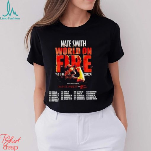 Nate Smith World On Fire Tour 2024 Shirt Fan Concert