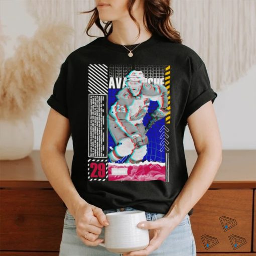 Nathan MacKinnon 29 Colorado Avalanche ice hockey player glitch poster shirt