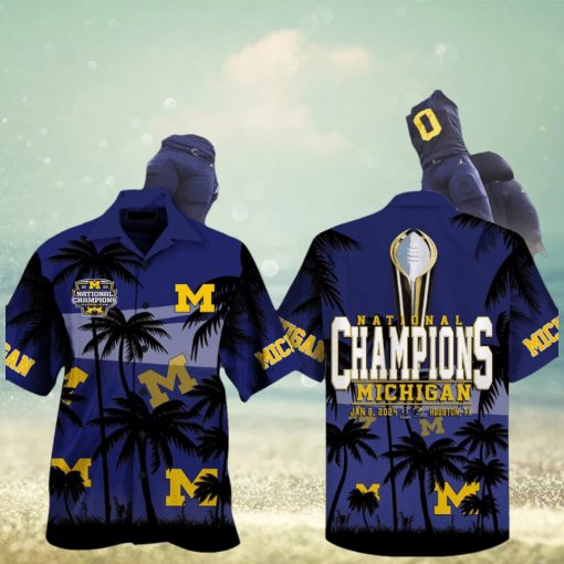 National Champions Michigan Wolverines Jan 8 , 2024 Houston, TX Hawaiian Shirt