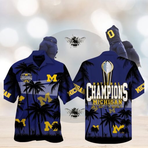 National Champions Michigan Wolverines Jan 8 , 2024 Houston, TX Hawaiian Shirt