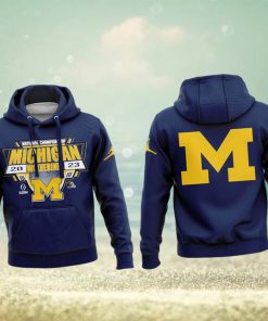 National Championship 2023 Michigan Wolverines Playoff 3d Hoodie