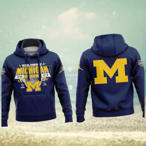 National Championship 2023 Michigan Wolverines Playoff 3d Hoodie
