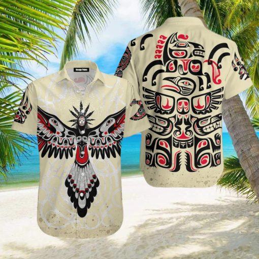 Native American Cream Aloha Hawaiian Shirts For Men