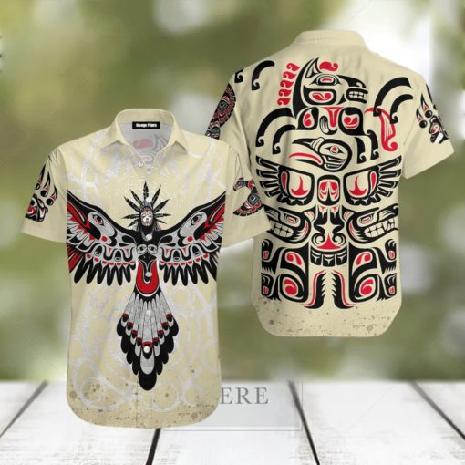 Native American Cream Aloha Hawaiian Shirts For Men