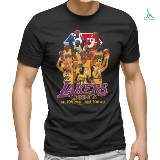 Nba Los Angeles Lakers All For One One For All Signatures Shirt