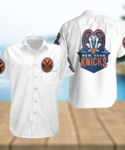 Nba New York Knicks White Mascot Trending Trendy Hawaiian Shirt Aloha Shirt