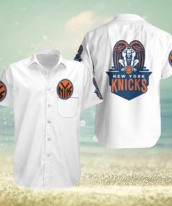 Nba New York Knicks White Mascot Trending Trendy Hawaiian Shirt Aloha Shirt