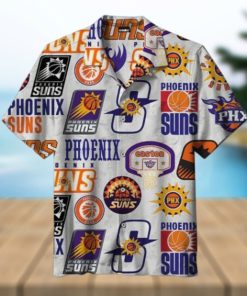 Nba Phoenix Suns White Logo History Trendy Hawaiian Shirt Aloha Shirt