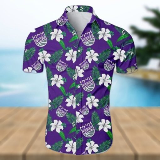 Nba Sacramento Kings Tropical Flowers Trendy Hawaiian Shirt V2 Aloha Shirt