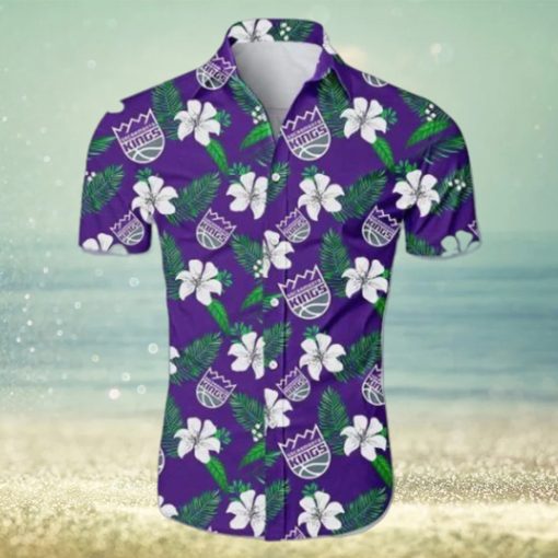 Nba Sacramento Kings Tropical Flowers Trendy Hawaiian Shirt V2 Aloha Shirt