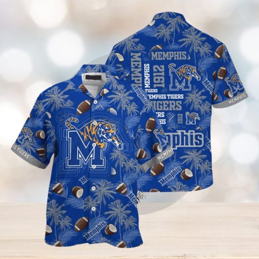 Ncaa Memphis Tigers Blue Coconut Trendy Hawaiian Shirt Aloha Shirt