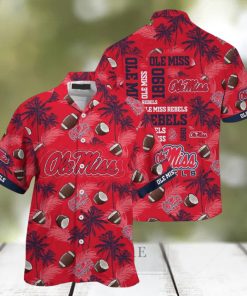 Ncaa Ole Miss Rebels Coconuts Red Hawaiian Shirt Aloha Casual Shirt For Men And Women