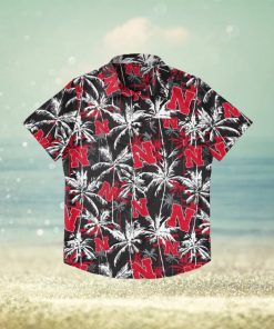 Nebraska Cornhuskers Black Floral Hawaiian Shirt