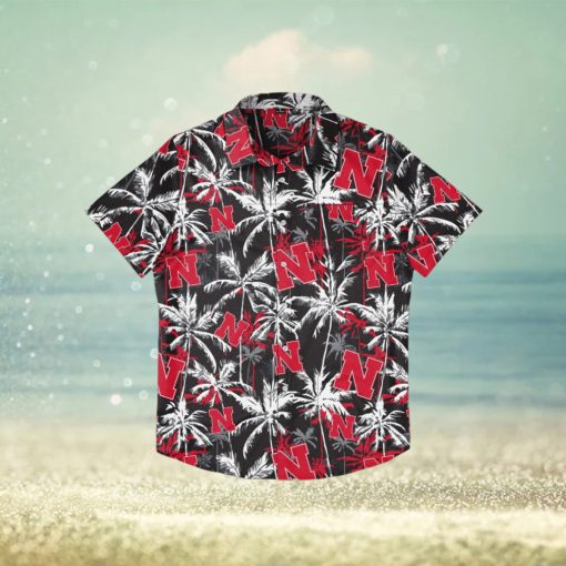 Nebraska Cornhuskers Black Floral Hawaiian Shirt