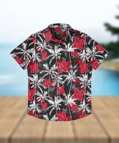 Nebraska Cornhuskers Black Floral Hawaiian Shirt