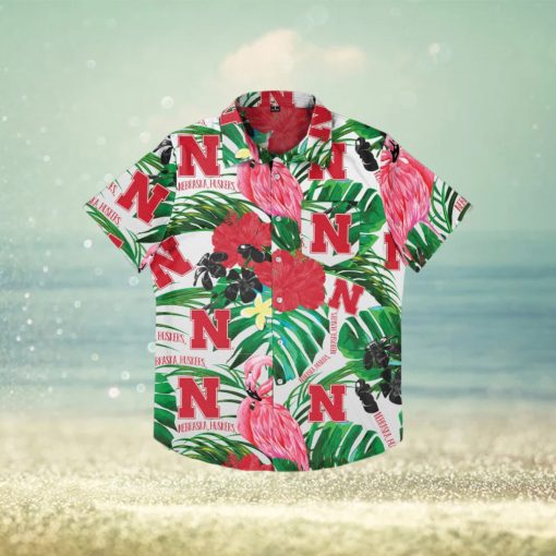 Nebraska Cornhuskers Flamingo Hawaiian Shirt