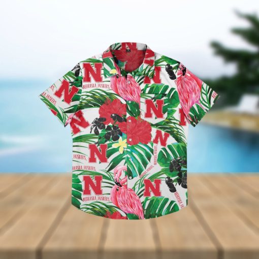 Nebraska Cornhuskers Flamingo Hawaiian Shirt