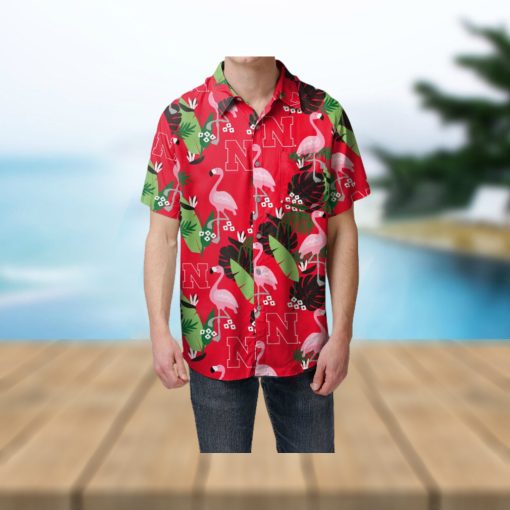 Nebraska Cornhuskers Floral Hawaiian Shirt