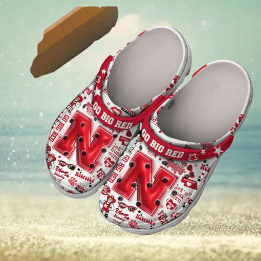 Nebraska Cornhuskers Go Big Bleed Red Crocs Clog Shoes