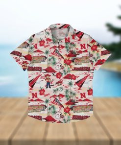 Nebraska Cornhuskers Thematic Stadium Print Hawaiian Shirt