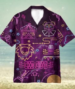 Neon Circus Funny Button’s Up Shirts 3D Hawaiian Shirt Summer Vaction Gift