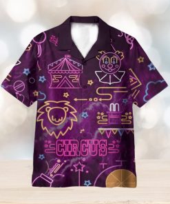 Neon Circus Funny Button’s Up Shirts 3D Hawaiian Shirt Summer Vaction Gift