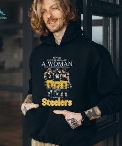 Never Underestimate A Woman Who Understands Football And Loves Pittsburgh Steelers Rudolph Watt And Pickens Signatures Shirt