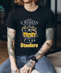 Never Underestimate A Woman Who Understands Football And Loves Pittsburgh Steelers Rudolph Watt And Pickens Signatures Shirt, hoodie, sweater, long sleeve and tank top Never Underestimate A Woman Who Understands Football And Loves Pittsburgh Steelers Rudolph Watt And Pickens Signatures Shirt