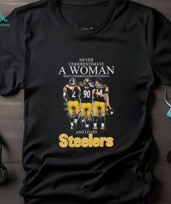 Never Underestimate A Woman Who Understands Football And Loves Pittsburgh Steelers Rudolph Watt And Pickens Signatures Shirt, hoodie, sweater, long sleeve and tank top Never Underestimate A Woman Who Understands Football And Loves Pittsburgh Steelers Rudolph Watt And Pickens Signatures Shirt
