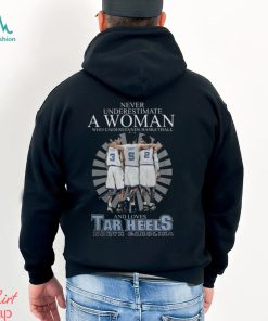 Never Underestimate A Woman Who Understands Football And Loves Tar Heels North Carolina Shirt