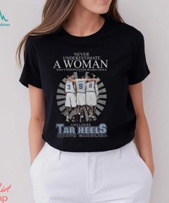 Never Underestimate A Woman Who Understands Football And Loves Tar Heels North Carolina Shirt