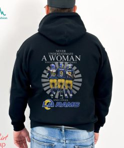 Never Underestimate A Woman Who Understands Football and Loves Los Angeles Rams TShirt