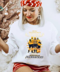 Never Underestimate A Woman Who Understands Hockey And Loves Nashville Predators Shirt