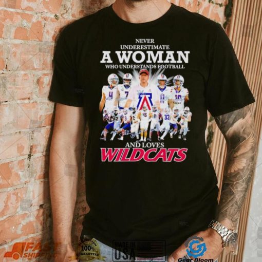 Never underestimate a woman who understands football and loves Arizona Wildcats shirt