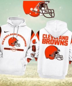 New Cleveland Browns Nfl 2023 Limited Edition White 3d Hoodie