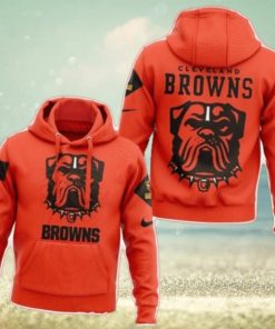 New Cleveland Browns Nfl Salute To Service New Logo 3d Hoodie