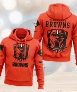 New Cleveland Browns Nfl Salute To Service New Logo 3d Hoodie