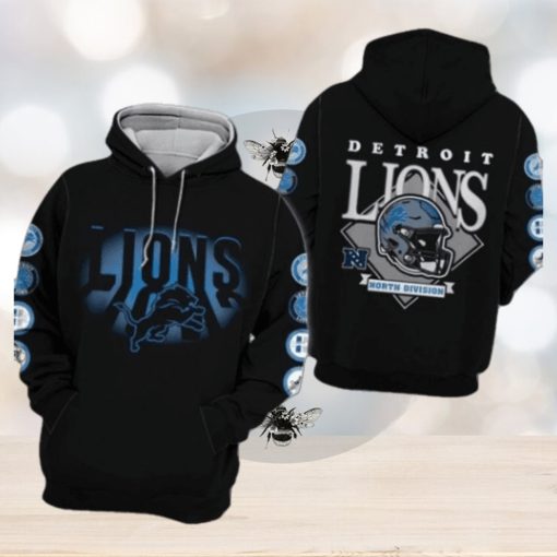 New Detroit Lions North Division All Over Printed Clothes 3d Hoodie