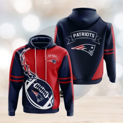 New England Patriots 3d 7f4vn Limited Edition 3d Hoodie