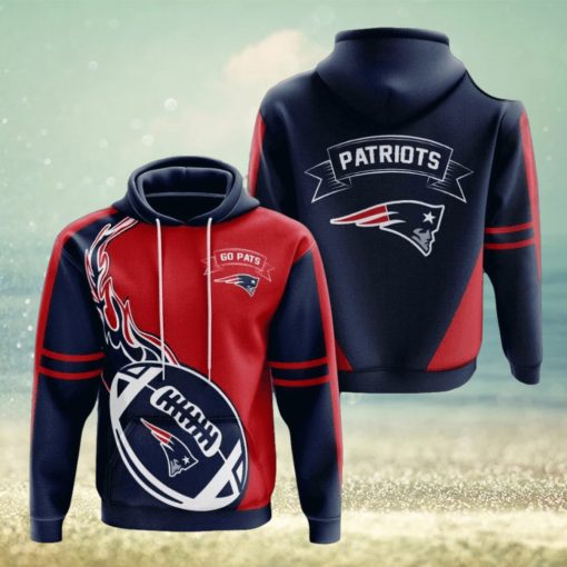New England Patriots 3d 7f4vn Limited Edition 3d Hoodie