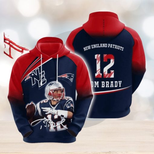 New England Patriots 3d All Over Print Hoodie