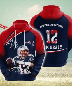 New England Patriots 3d All Over Print Hoodie