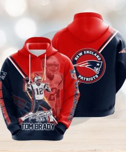 New England Patriots 3d P6dfe All Over Print Hoodie