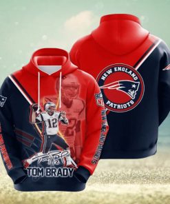 New England Patriots 3d P6dfe All Over Print Hoodie