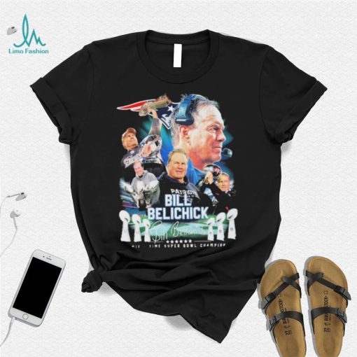 New England Patriots Bill Belichick Six Time Super Bowl Champion Shirt