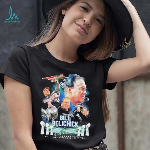 New England Patriots Bill Belichick Six Time Super Bowl Champion Shirt
