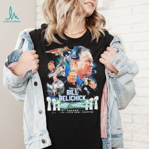 New England Patriots Bill Belichick Six Time Super Bowl Champion Shirt