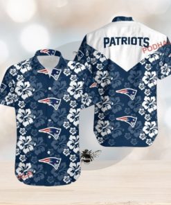 New England Patriots Flowers Hawaiian Shirt, Summer NE Patriots Clothing