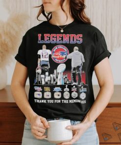 New England Patriots Tom Brady and Bill Belichick Legend Thank You For The Memories 2024 Signatures Shirt